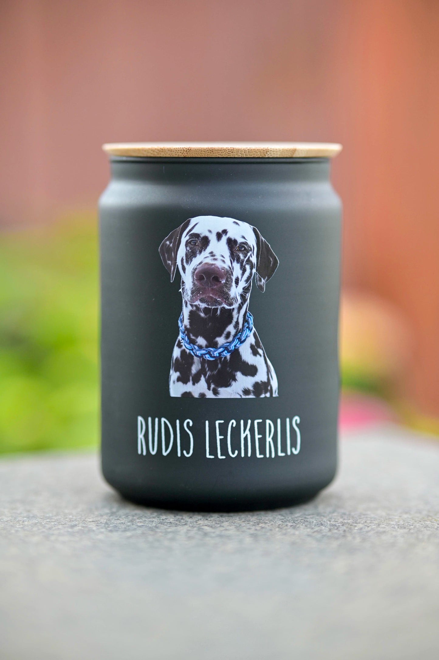 Leckerlidose mit Fotodesign (schwarz)